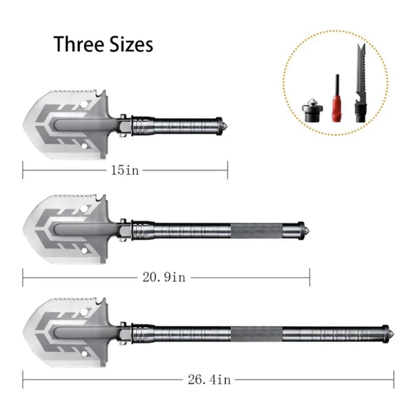 The Ultimate Survival Tool 23-in-1 Multi-Purpose Folding Shovel