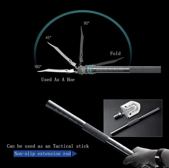 The Ultimate Survival Tool 23-in-1 Multi-Purpose Folding Shovel
