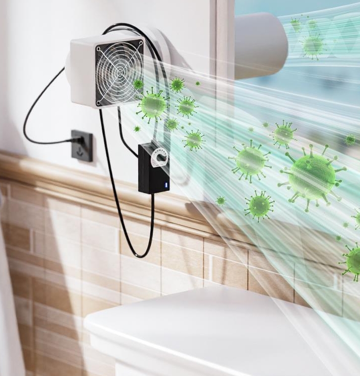 Punch-free air conditioning hole fresh air fan