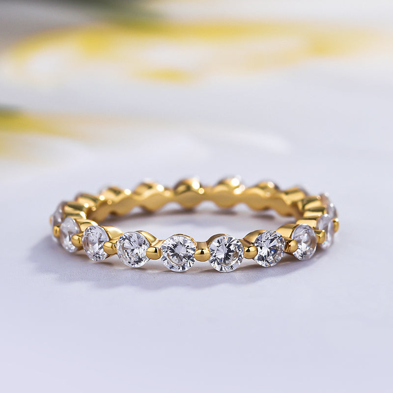 Stunning Yellow Gold Radiant Cut Wedding Ring Set For Women In Sterling Silver