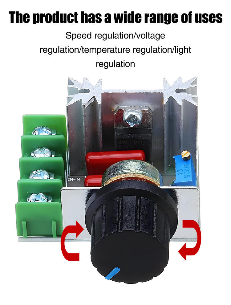 🔥【2/4/6 pieces】🧰High-performance 2000W electronic voltage regulator, 220V dimmer, speed control, temperature control.