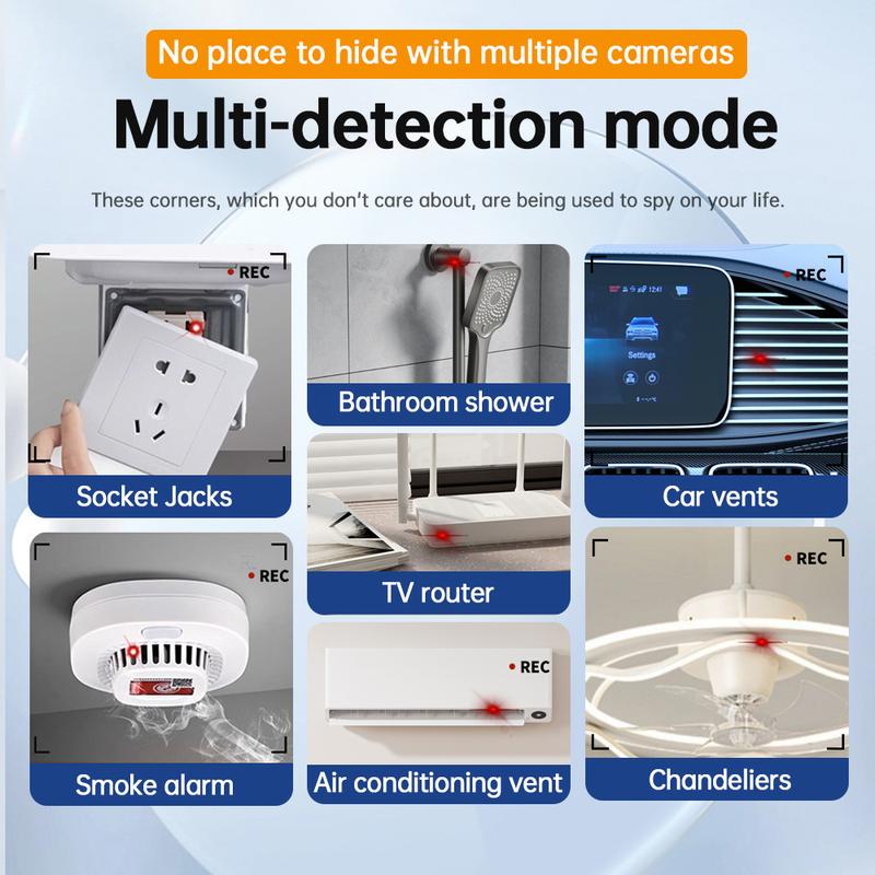 Hidden Camera Detectors ，GPS Tracker Detector with 5 Sensitivity Levels and Professional Modes for Office, Hotels, Bathroom Portable