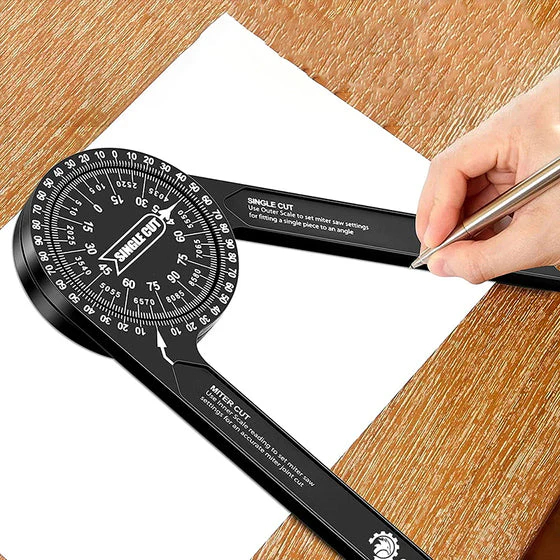 📏 7-inch Aluminum Miter Saw Protractor | Precision Angle Finder
