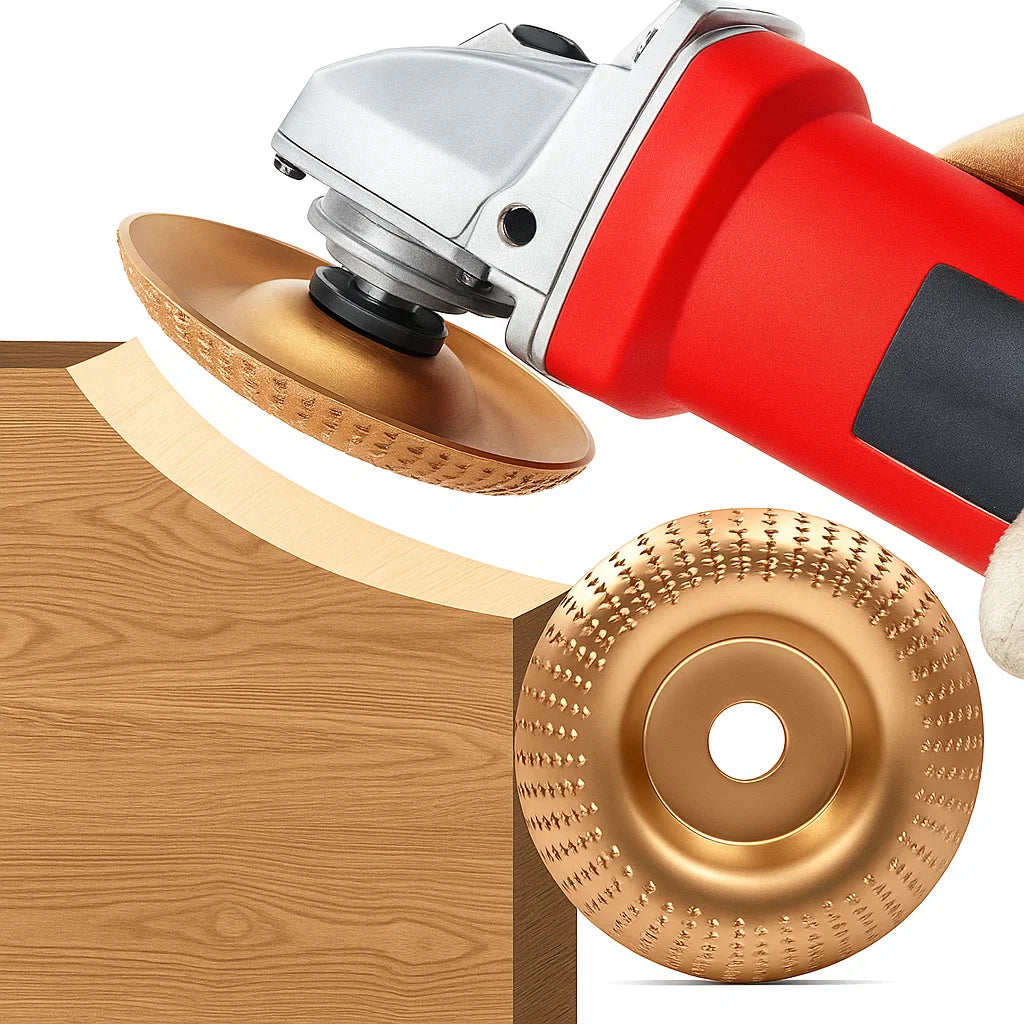 Wood carving disc set for angle grinders – Clean shaping without loss of power