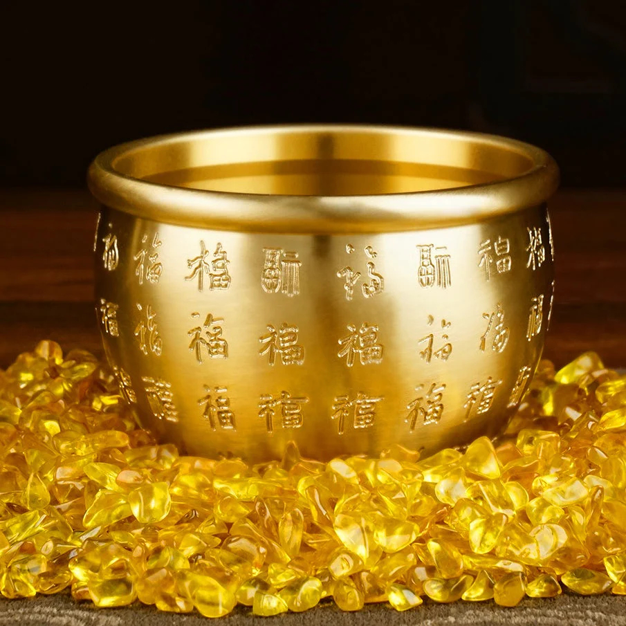 The 'Hundred Blessings' Brass Wealth Bowl