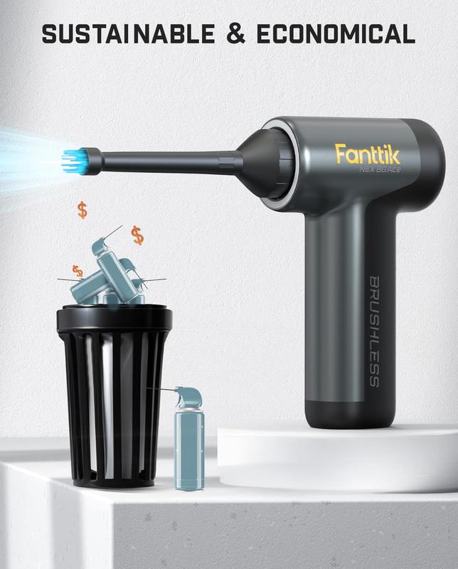 Fanttik B8 Ace Electric Air Duster with 110,000 RPM Brushless Motor and 100 m/s Max Blowing Speed Portable Blower Springtok
