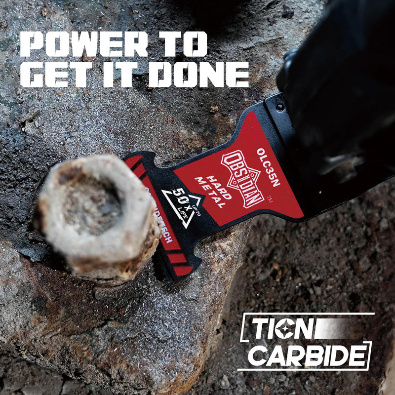 Obsidian Carbide Oscillating Saw Blades for Hard Metals, Nails, Bolts and Screws (3 Pieces)