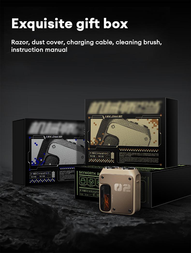 PAXA Mini Electric Shaver - Magnetic Dual Blades Curved Blade Mesh Waterproof Skin-Friendly Washable Rechargeable High-Speed Motor with Long-Lasting Battery Compact Portable Facial Matte Smooth