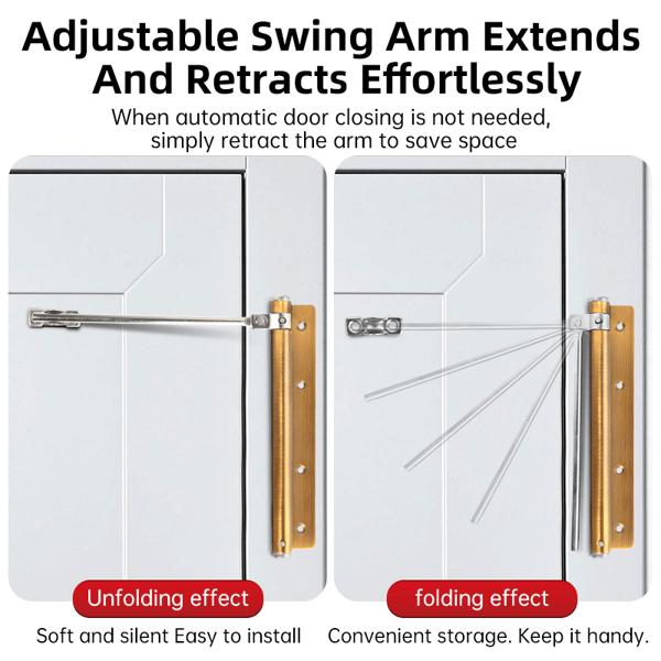 Product Introduction of Automatic Door Closer, Zinc Alloy Safety Spring Door Closer Adjustable 50 kg Closing Door Hinge 14