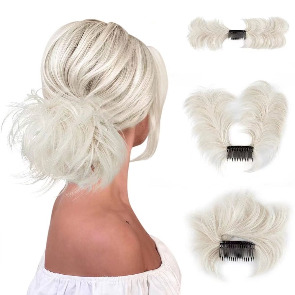 Messy Bun Hair Piece Side Comb Clip in Hair Bun Hairpiece