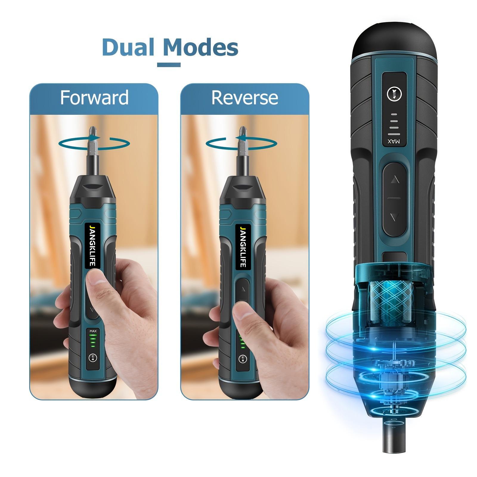 Cordless Electric Screwdriver Set LED Light 4 Levels Torque