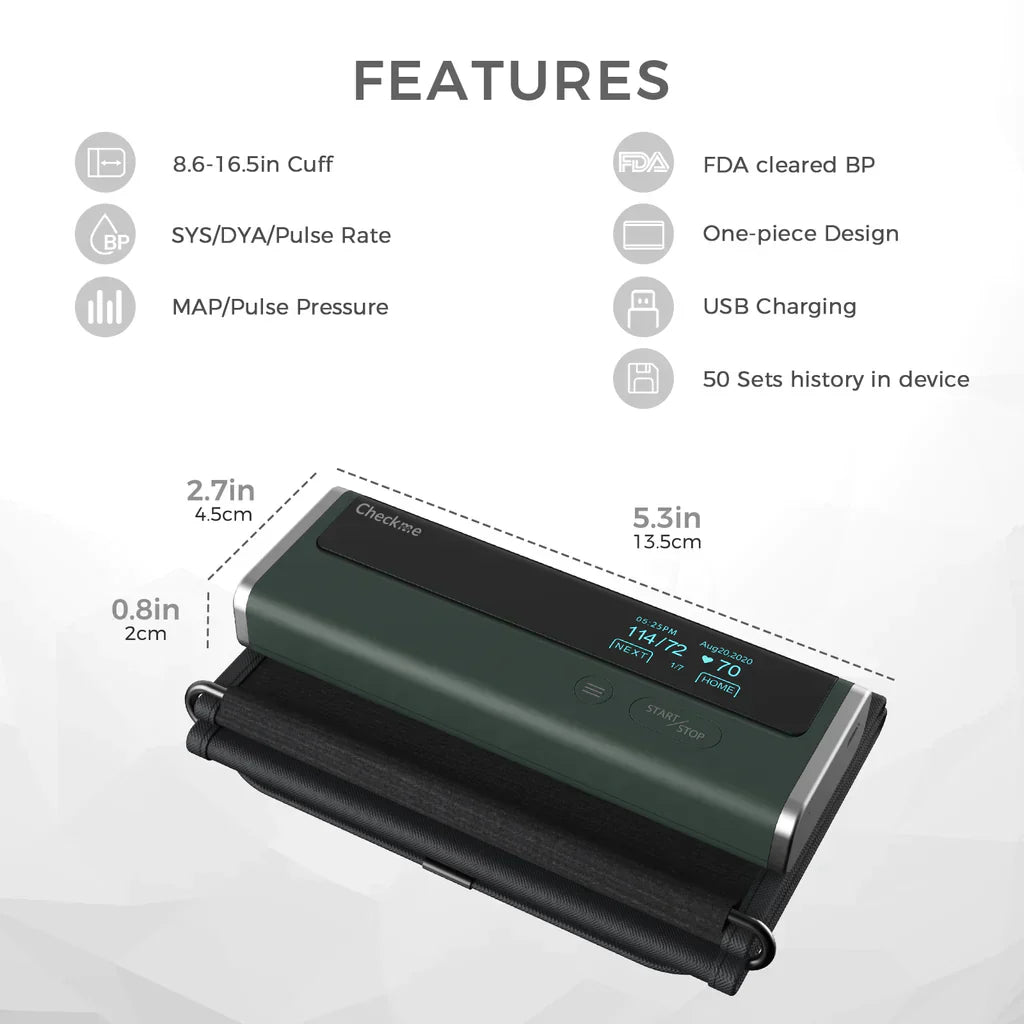 Monitor de pressão arterial bluetooth doméstico Checkme BP2A