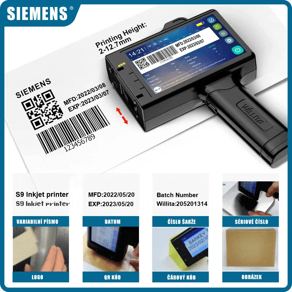 Siemens quick-drying portable inkjet printer, encoder - (print on various materials)
