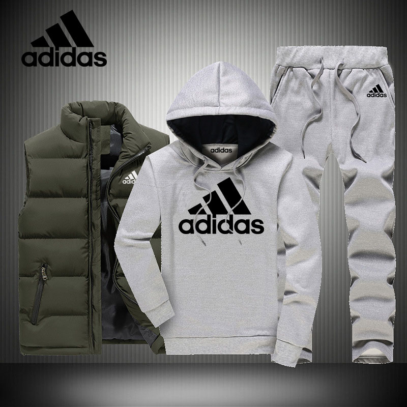 Trzyczęściowy kombinezon rekreacyjny Adidas® dla mężczyzn