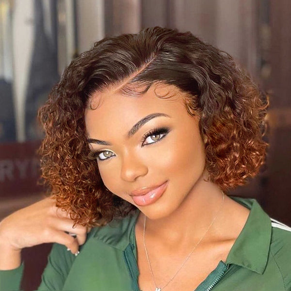 Trendy Short Cut Curly Minimalist Undetectable Lace Wig