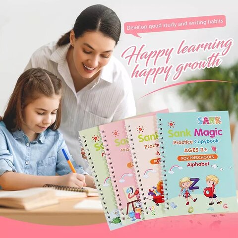 MAGICAL HANDWRITING REUSABLE BOOK (1 SET OF 4 BOOKS)