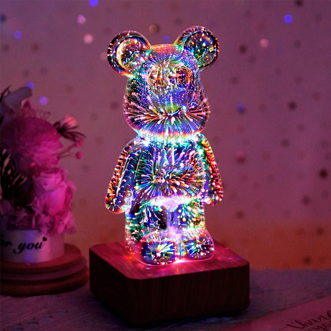 🔥3D Firework Bear Colorful Bear Decor Light Gift for Him or Her