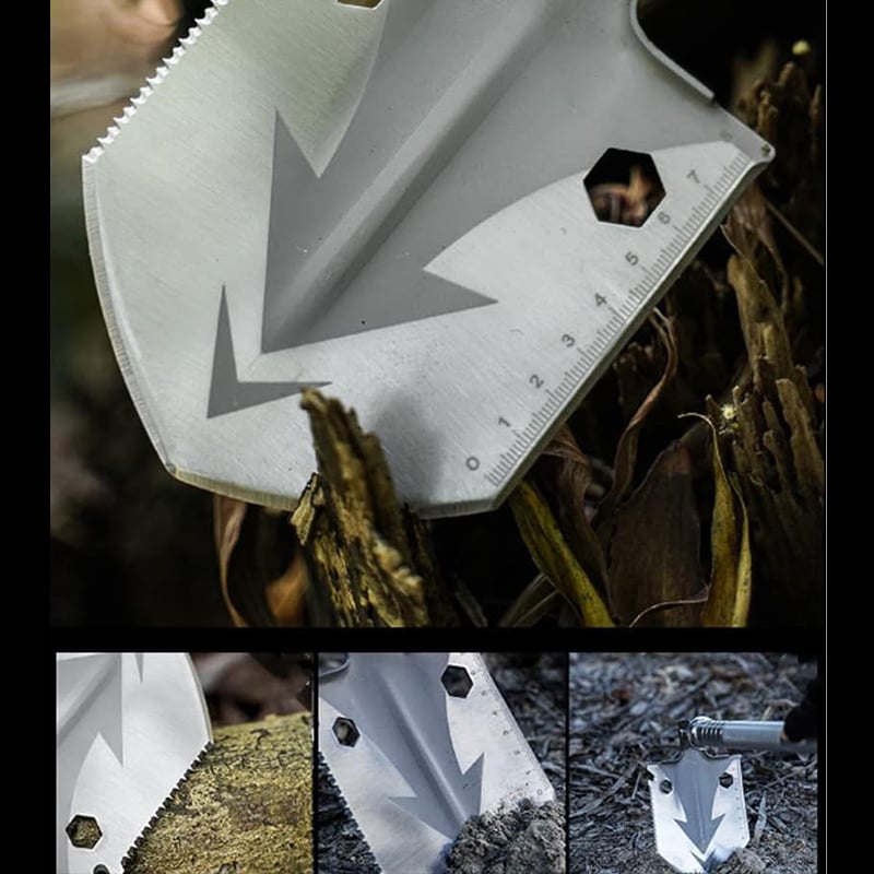 🔥Camping artifact🏕️-🛠️Multi-Purpose Camping Survival Shovel With Camouflage Bag