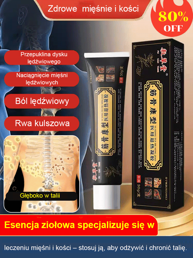 Herbal ointment penetrating tendons and bones