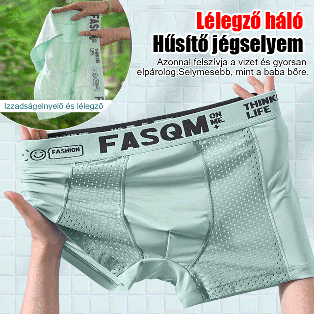 【6 Pack】 Men's Lightweight and Breathable Mesh Ice Silk Underwear