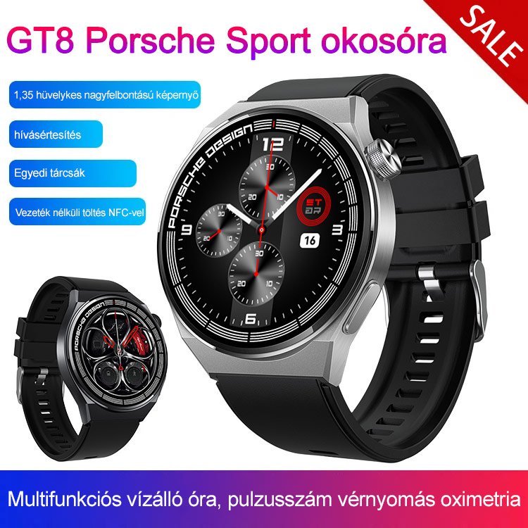 GT8 Porsche sports smart watch