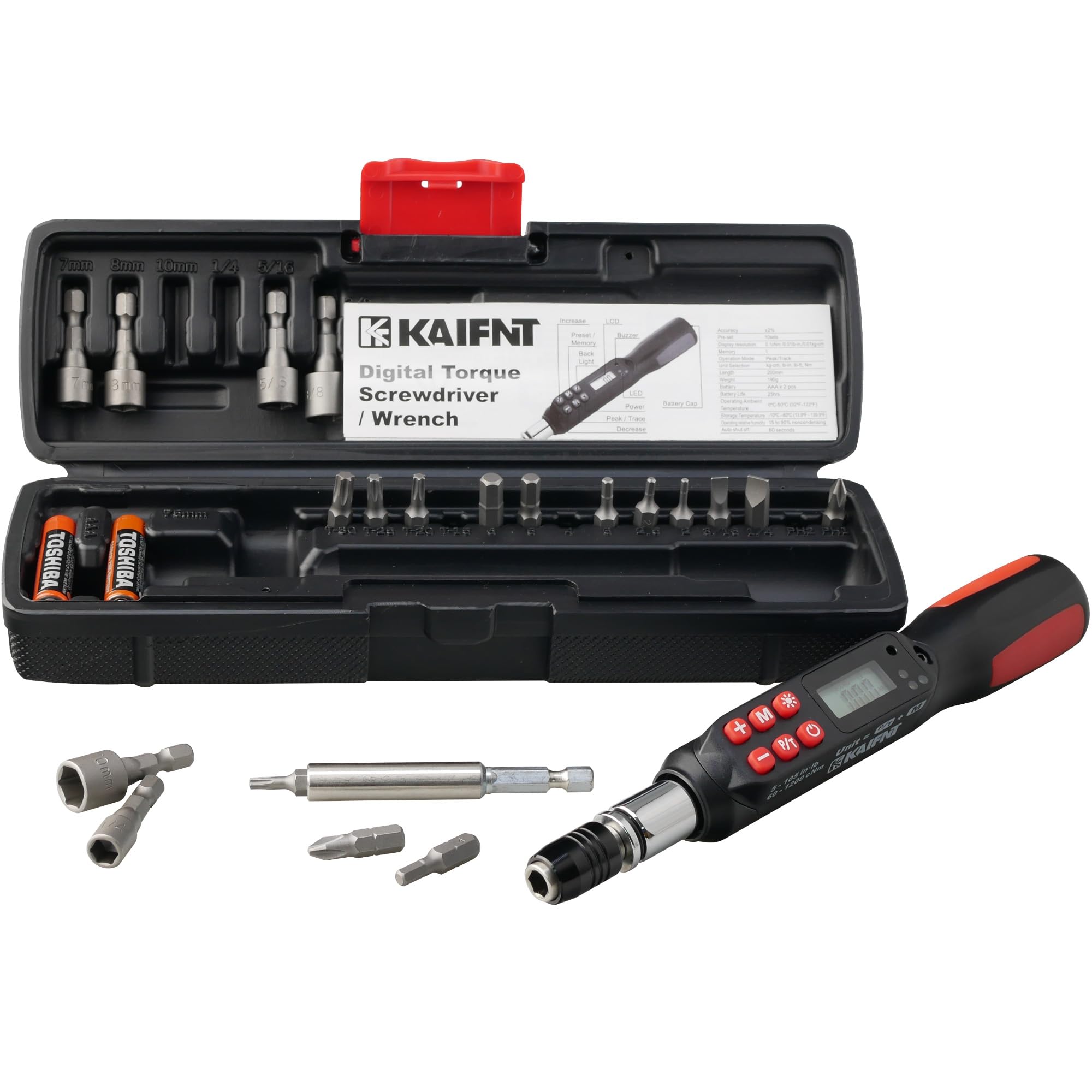 Stainless Steel Electronic Torque Screwdriver with Digital Display
