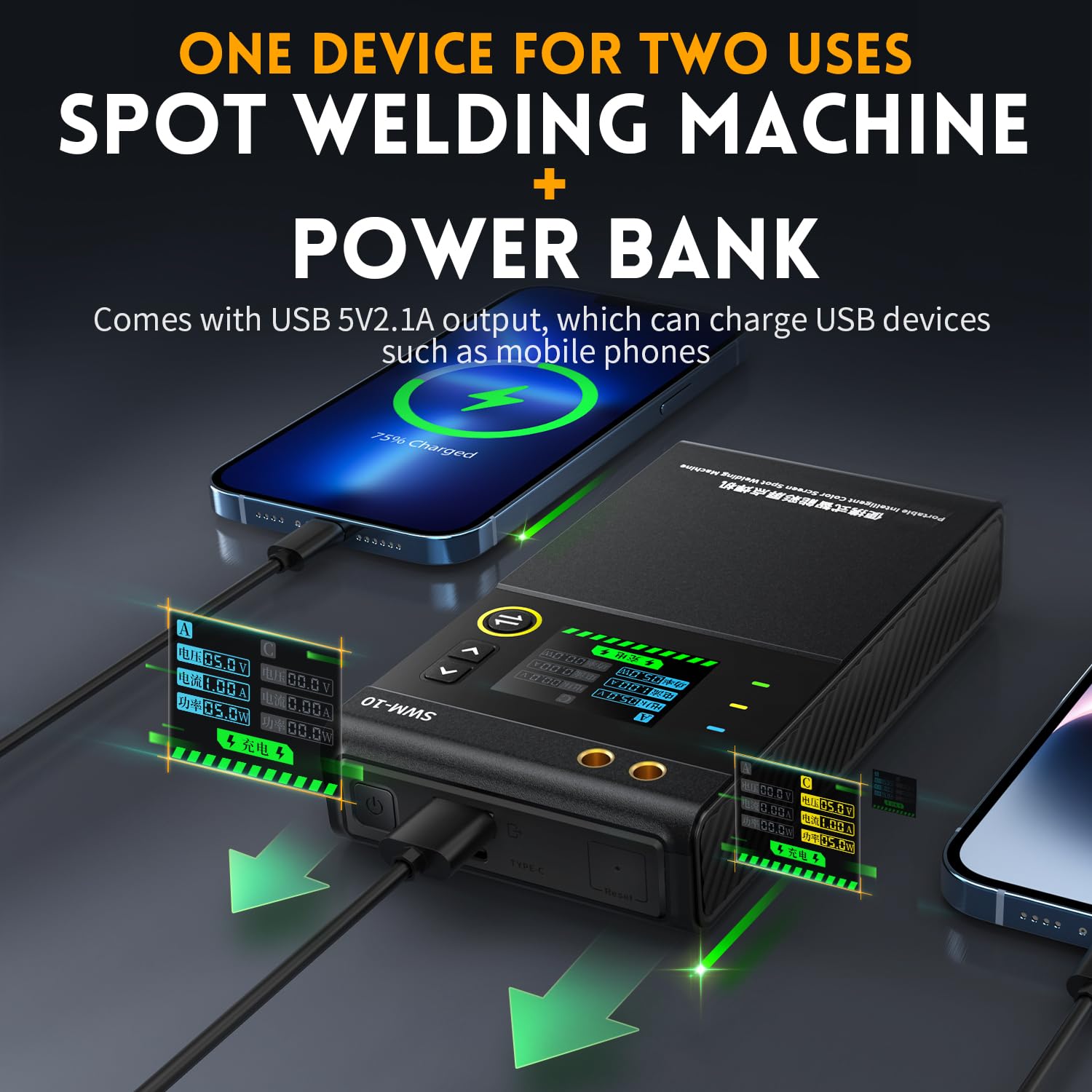 QiudanTimes SWM-10 Portable Battery Spot Welder DIY Mini Welding Machine