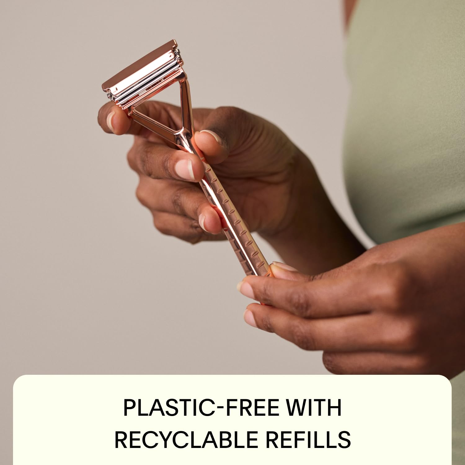 Leaf Shave | Leaf Razor, Gold - All-Metal, Eco-Friendly Razor