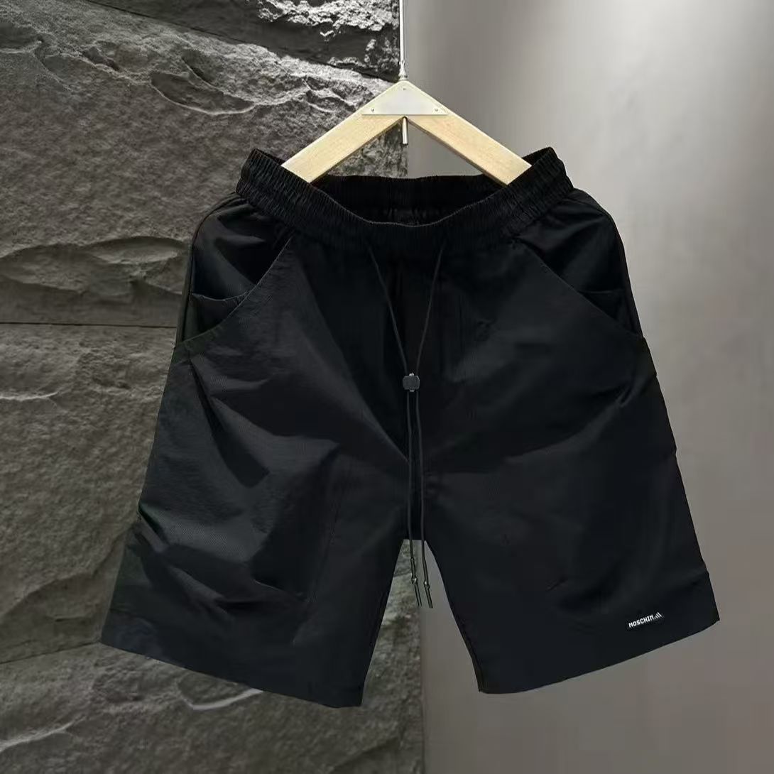 2025 new shorts trendy and fashionable all-match quick-drying breathable solid color casual shorts