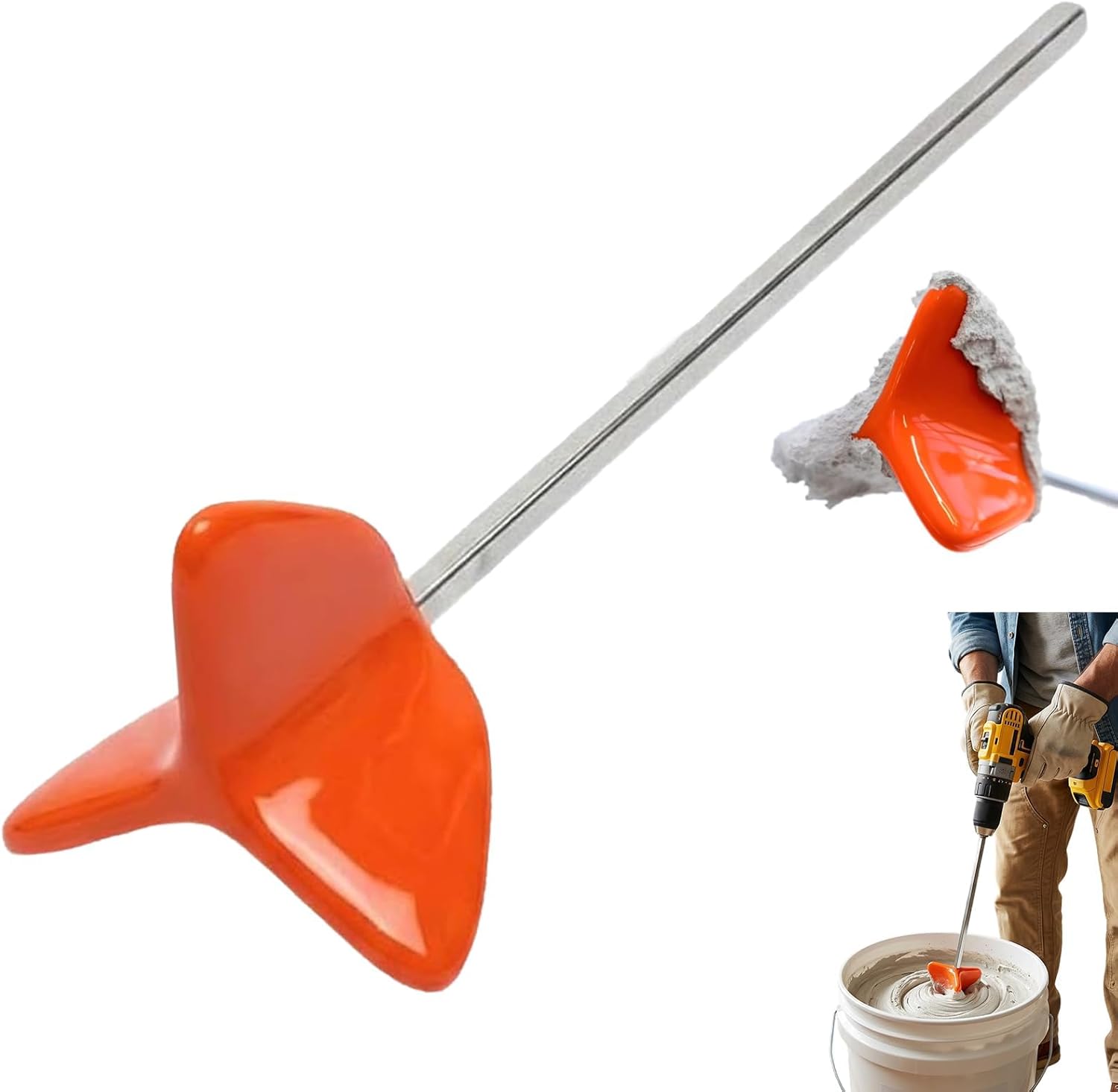 Miscelatore per Vernice per Trapano - Strumento Mescolatore Antiaderente da 26,9 cm 