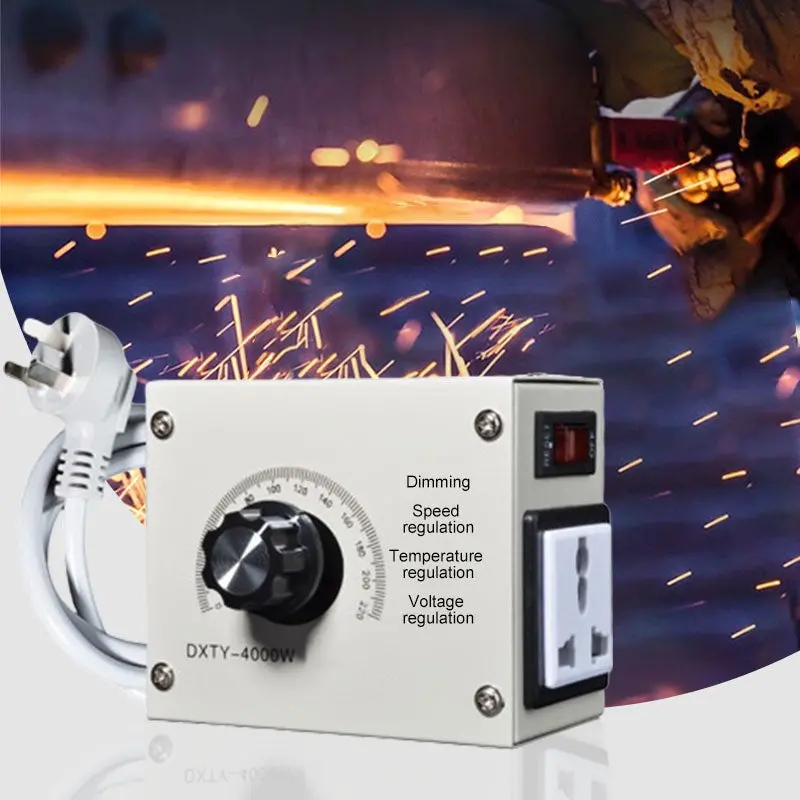 Electronic voltage regulator with 4000 W high power thyristor