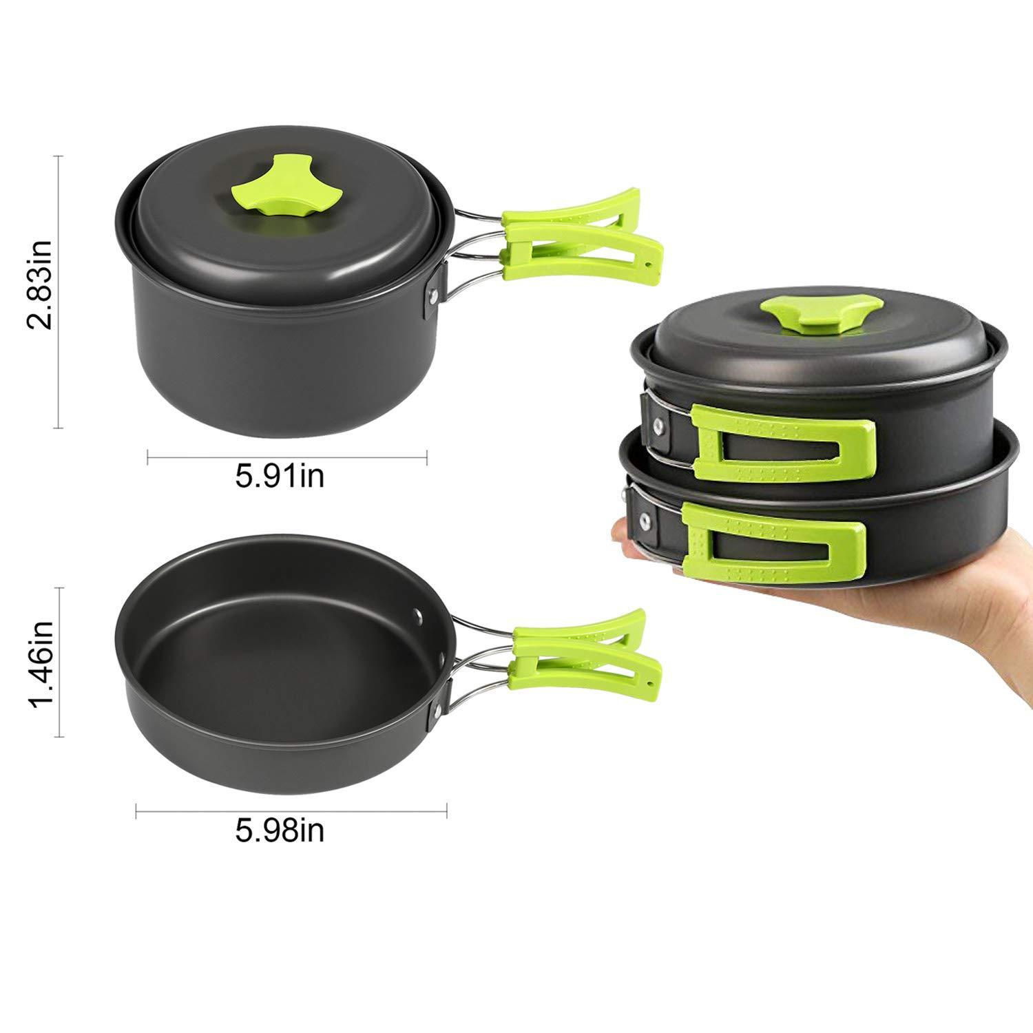 A solid, lightweight and portable camping cookware set.