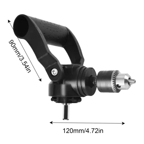 90 Degree Right Angle Drill Adapter Key Chuck Extension Holder for Electric Tool