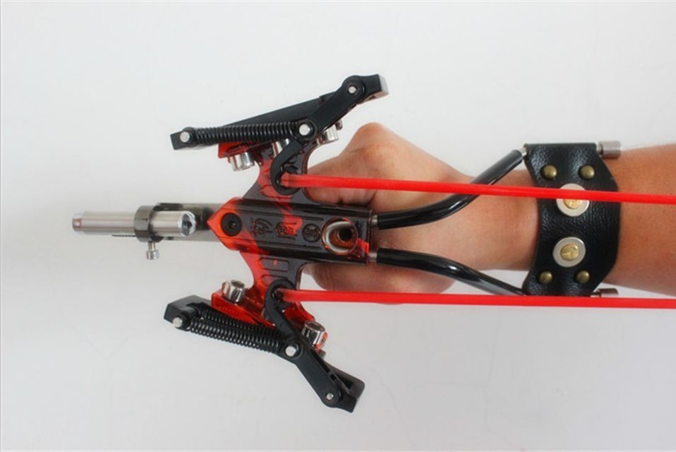 Professional ULTRA HIGH POWER Tactical Wrist Rocket with Powerback Spring System and Laser Sight