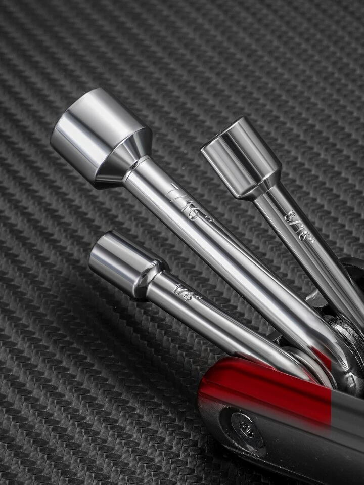 koolsoo Folding Hex Socket Tool Set Combination Easy to Carry Folding Nut Driver Set