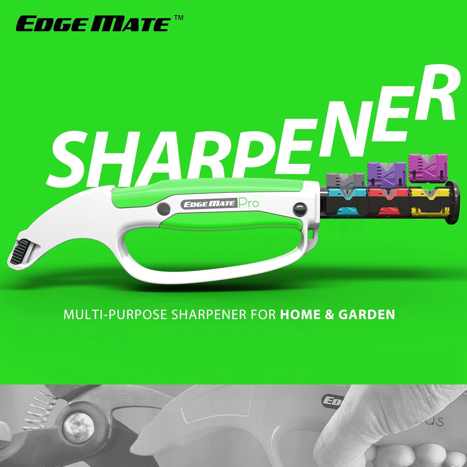 Knife Sharpener, Edge Mate Pro Handheld Knife Sharpeners with 7 Replaceable