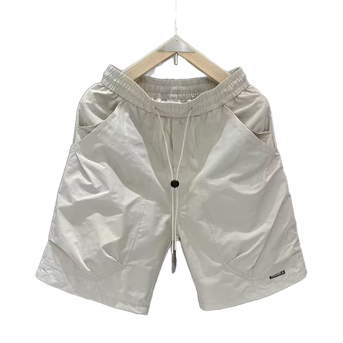 2025 new shorts trendy and fashionable all-match quick-drying breathable solid color casual shorts