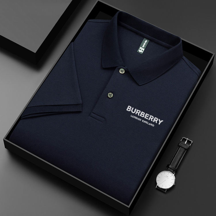 【Burberry】Short sleeve business polo shirt, made in the UK, with exquisite workmanship. 【6 colors/100kg can be used】