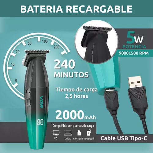 VGR Men's Full Metal Professional Hair Clipper Kit