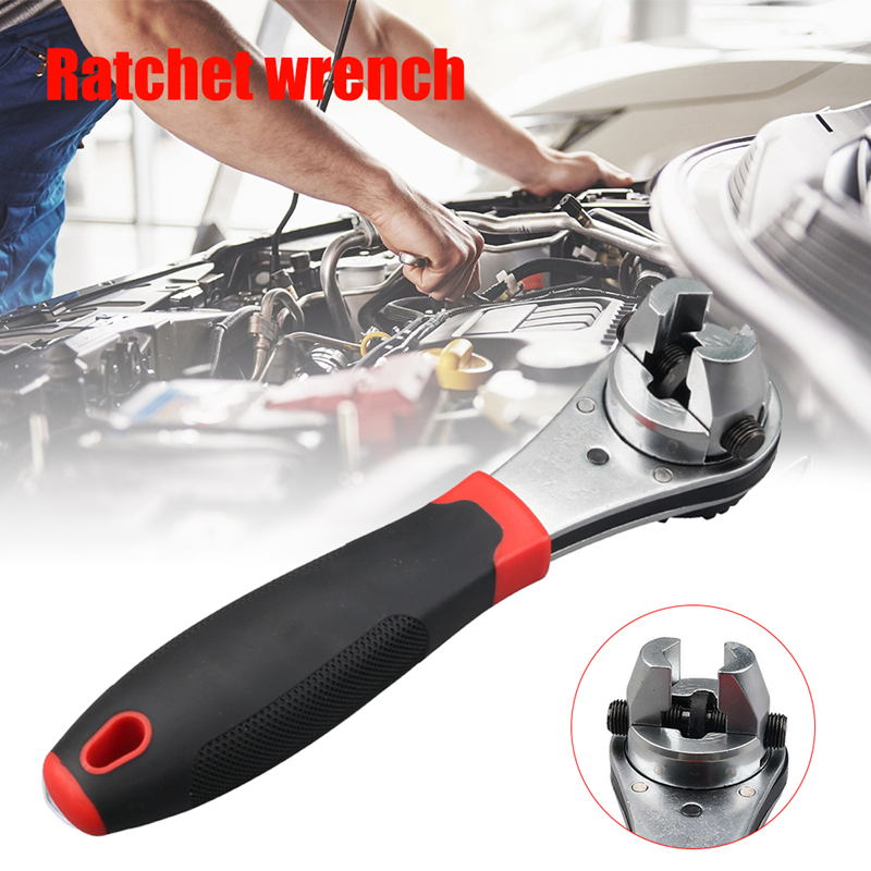 Performance Tool 8 Inch Adjustable Dual Drive Ratchet Socket Wrench