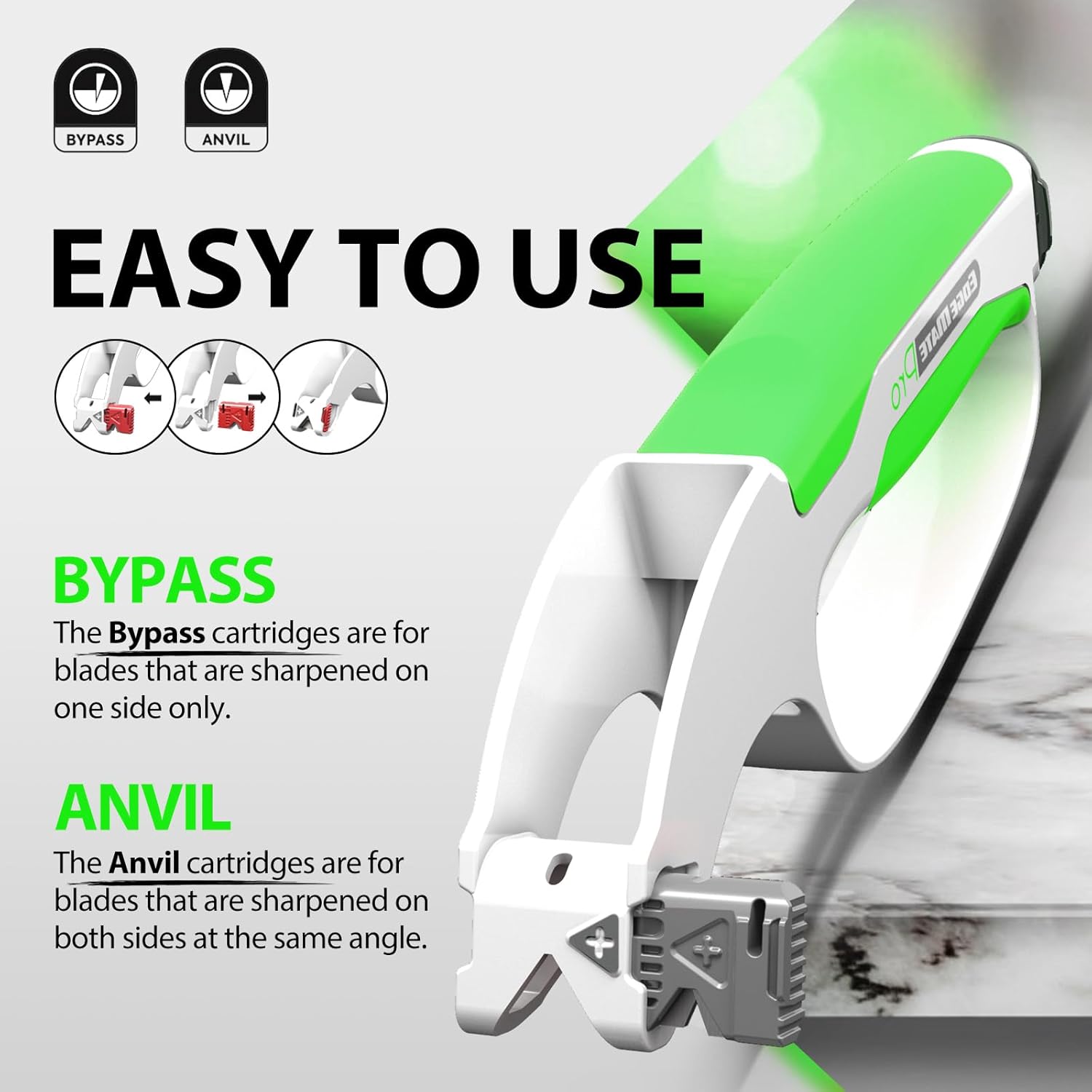 Knife Sharpener, Edge Mate Pro Handheld Knife Sharpeners with 7 Replaceable