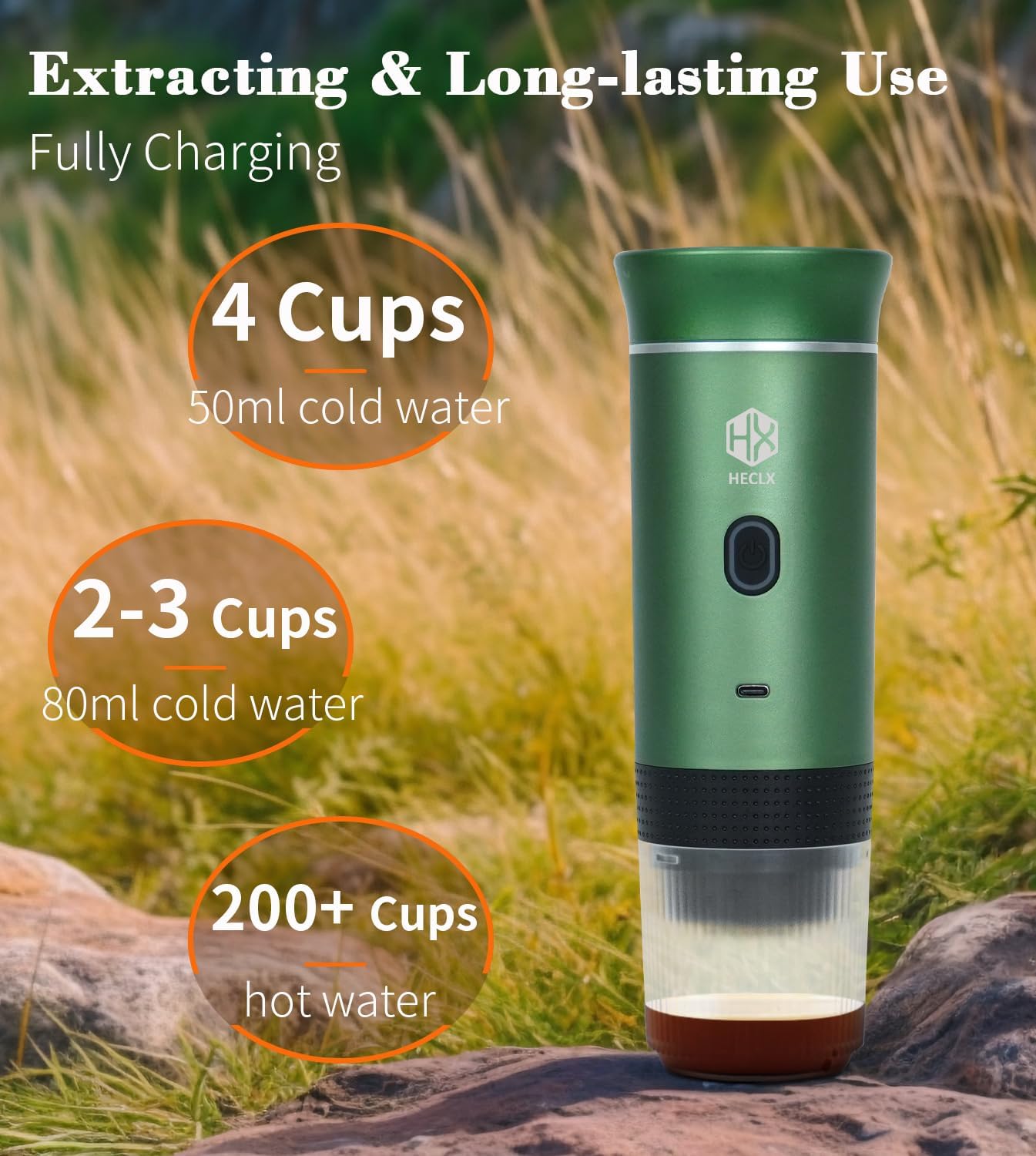 Portable Electric Espresso Machine, Travel Coffee Maker for Camping