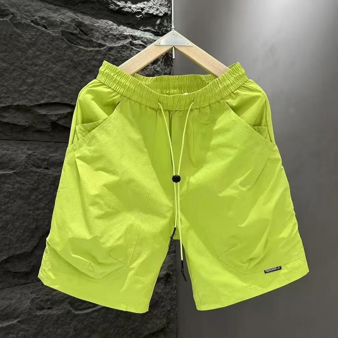 2025 new shorts trendy and fashionable all-match quick-drying breathable solid color casual shorts