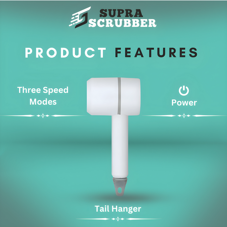 Multifunctional electric rotary scrubber gun, USB rechargeable