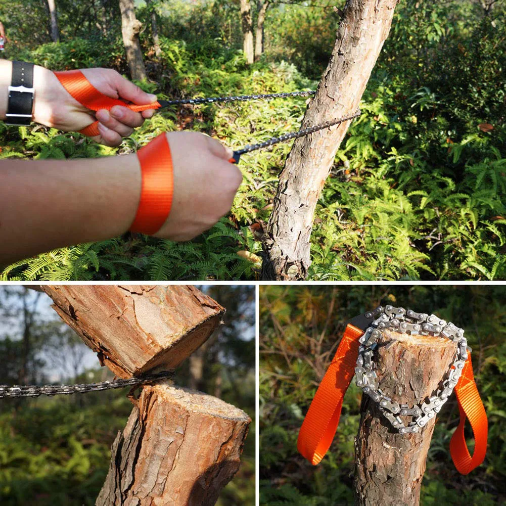Outdoor Portable Hand-drawn Wire Saw Field Mountaineering Life-Saving Chain Saw Tool Multi-function Saw Chain Pocket Chain Saw