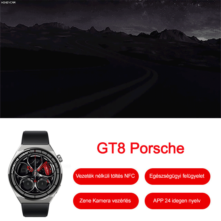 GT8 Porsche sports smart watch