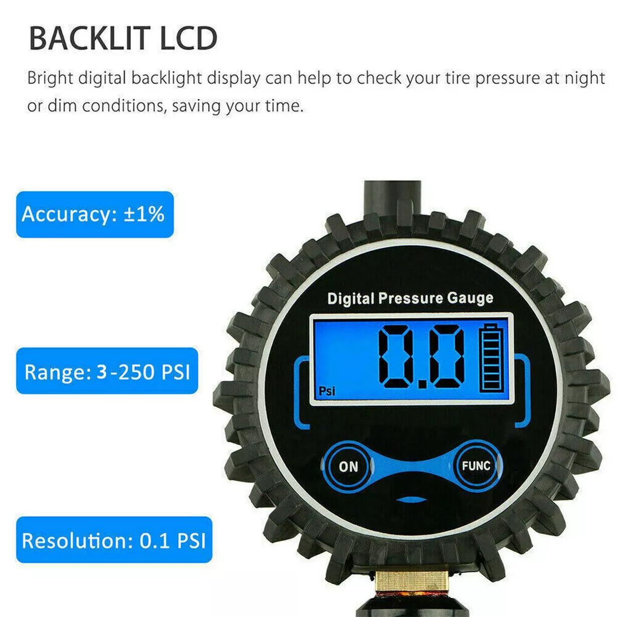 Digital Tire Inflator with Pressure Gauge