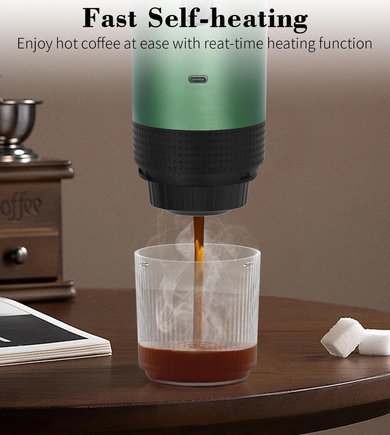 Portable Electric Espresso Machine, Travel Coffee Maker for Camping