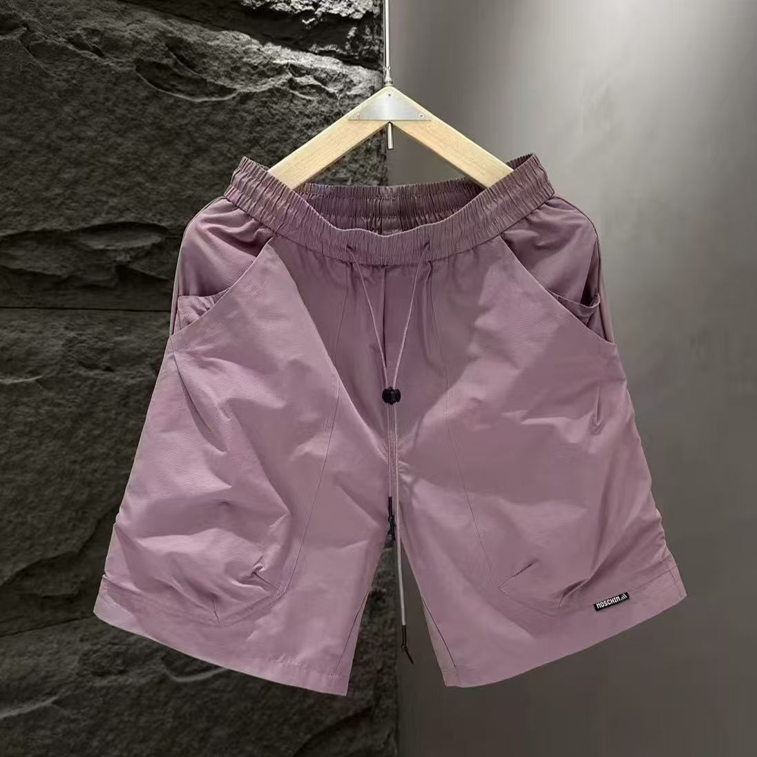 2025 new shorts trendy and fashionable all-match quick-drying breathable solid color casual shorts