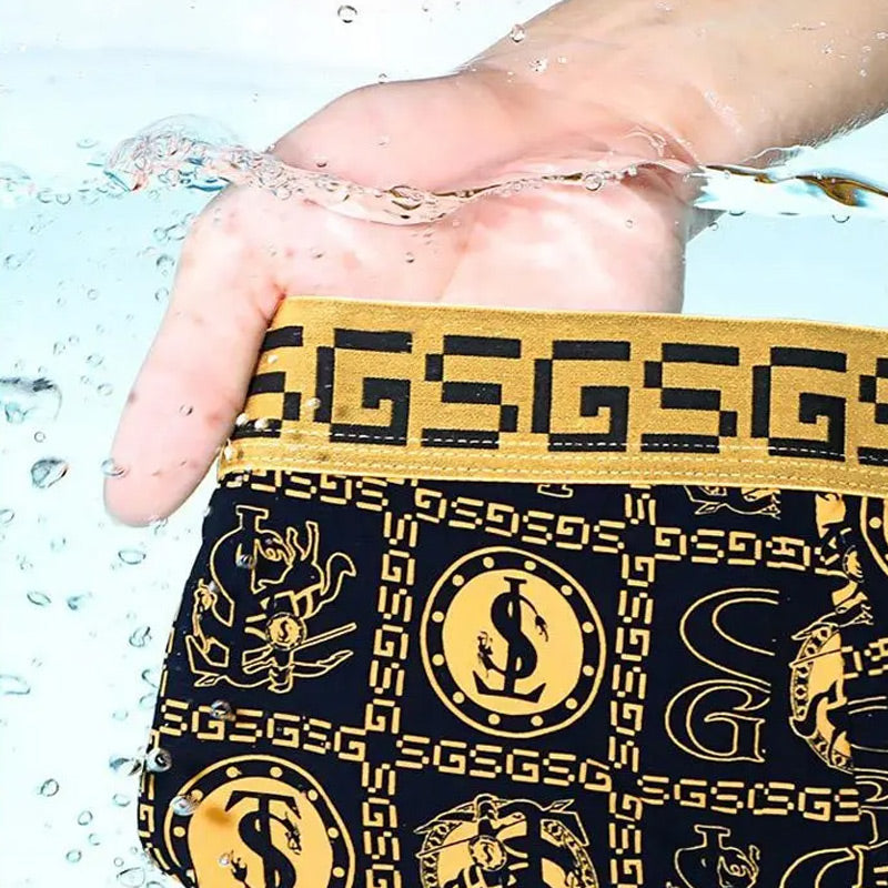 Ice Silk Mesh Men's Breathable Silk Underwear 5 Pack